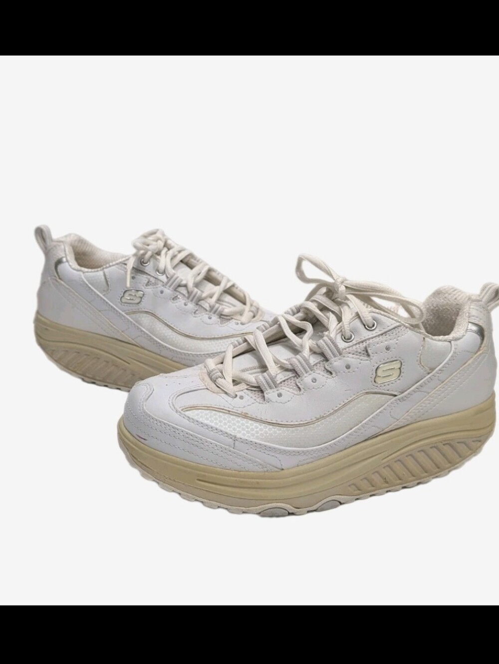 Skechers Shape Ups Womens 7.5 White Sneakers